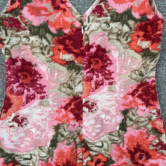 NWOT Talbots Petite Pink Cotton Floral Dress - Picture 4 of 7